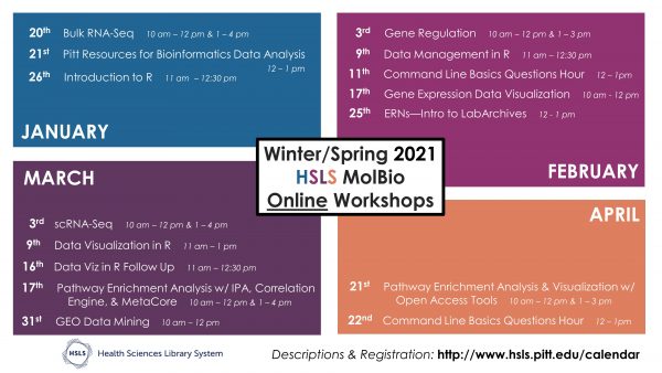 Winter/Spring MolBio classes