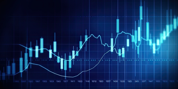 Data charted on a digital graph