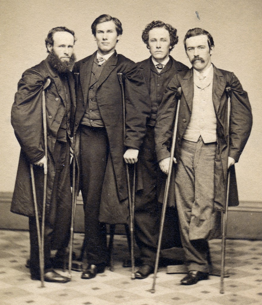 Veterans John J. Long, Walter H. French, E. P Robinson, and an unidentified companion, 1860s Courtesy Library of Congress