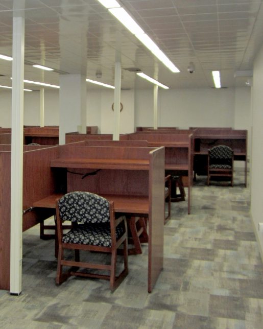 Desks in new quiet study area