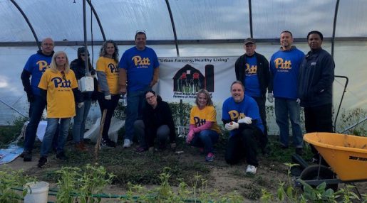 Renae Barger with Pitt Day of Caring volunteers