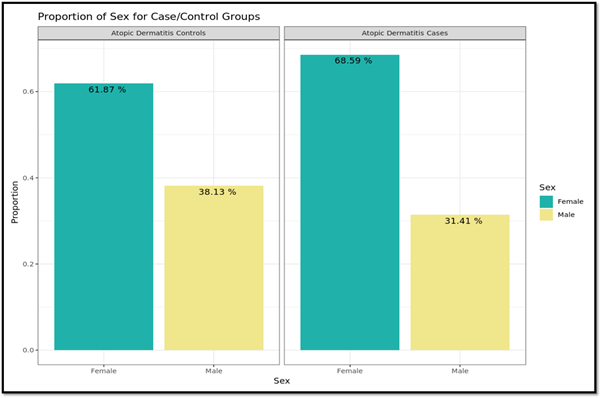 Screenshot of bar graphs created in the template.