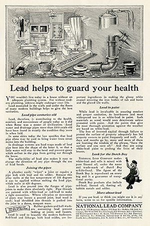 Text reads: Lead helps to guard your health. From the National Lead Company. Image links to the full digital resource from the online exhibit gallery.